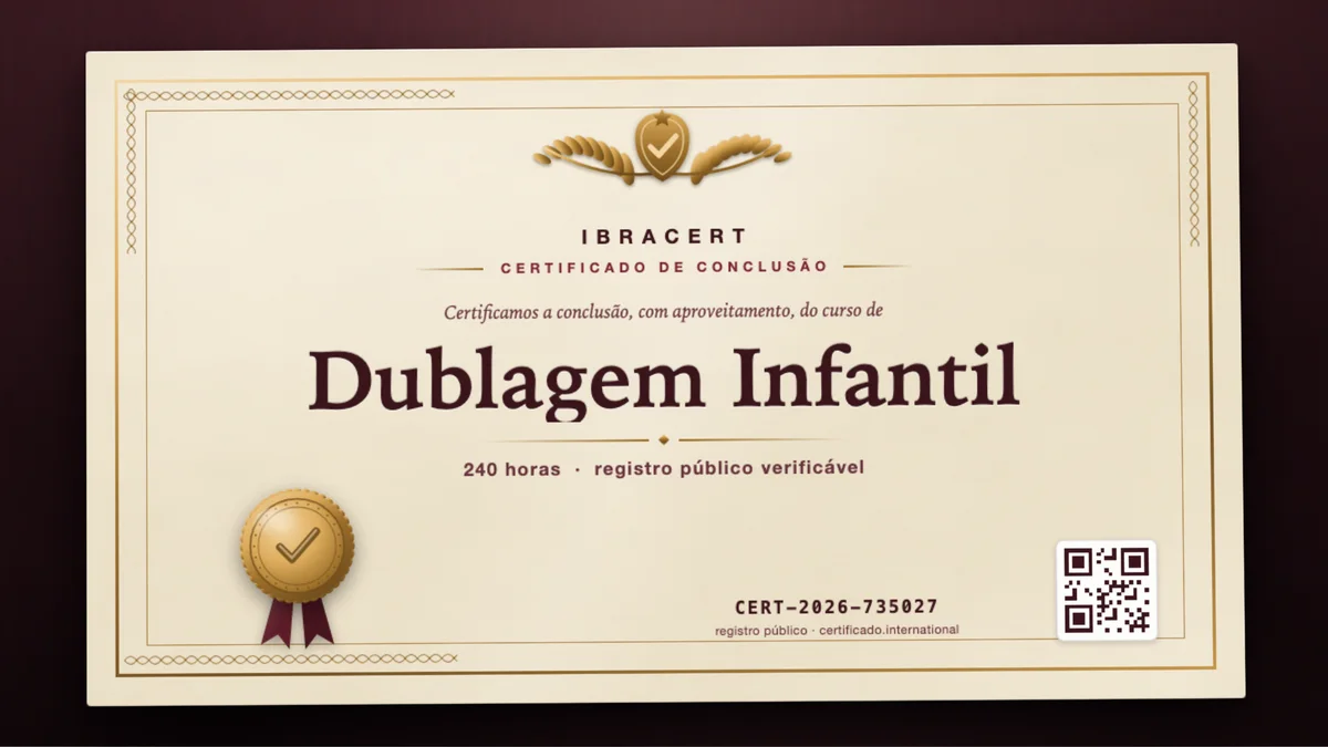 Capa do curso Dublagem Infantil