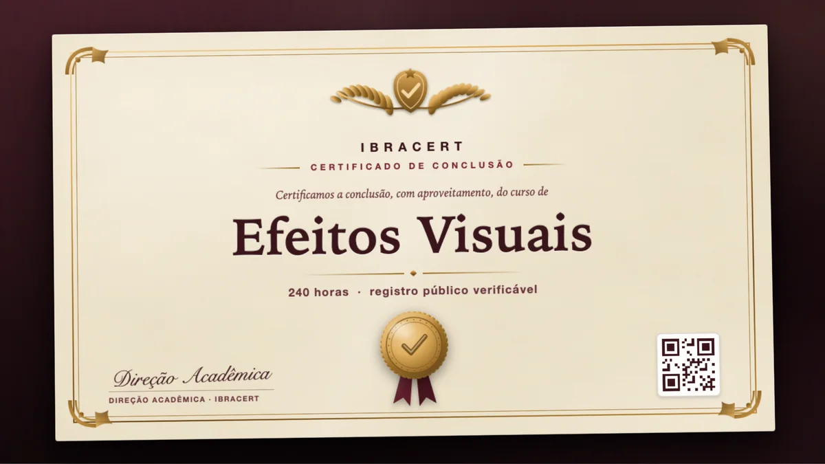 Capa do curso Efeitos Visuais