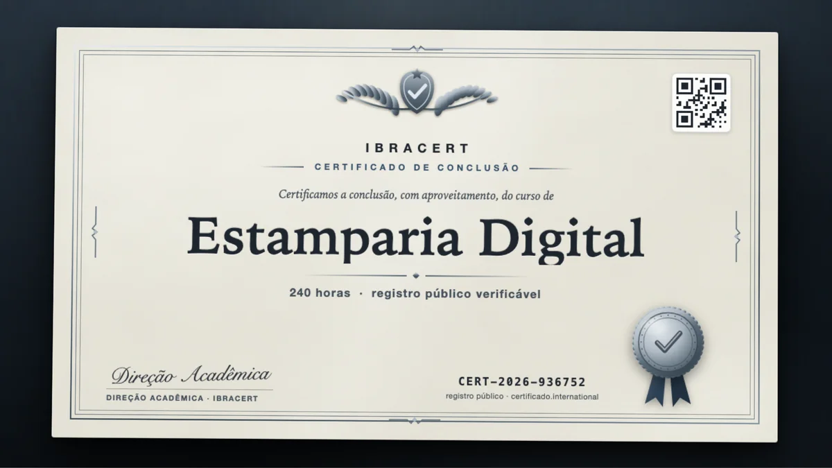 Capa do curso Estamparia Digital
