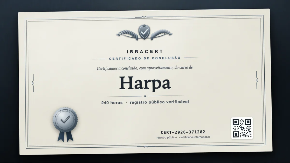 Capa do curso Harpa