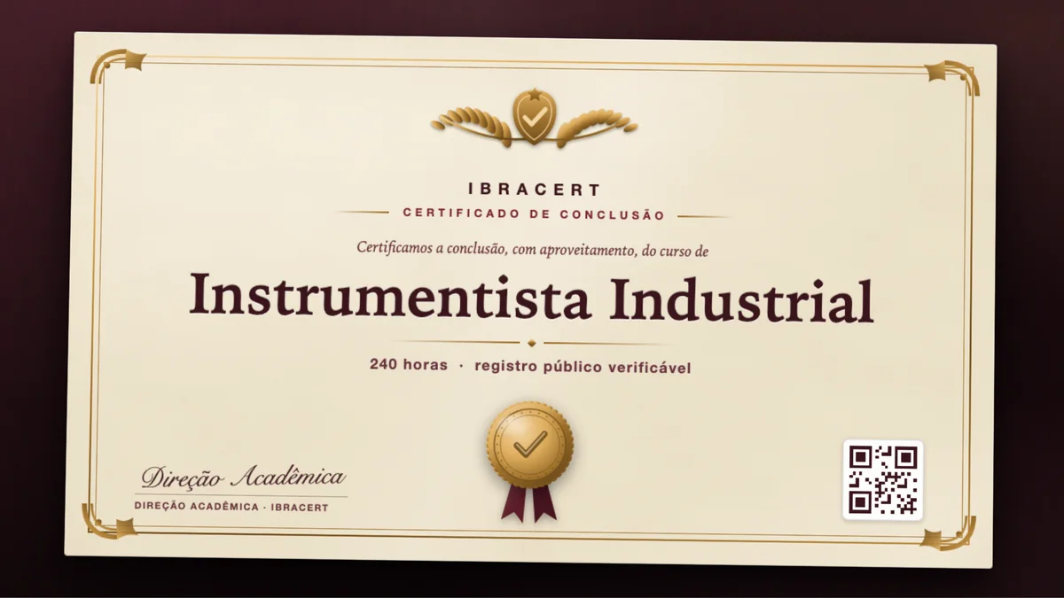 Capa do curso Instrumentista Industrial
