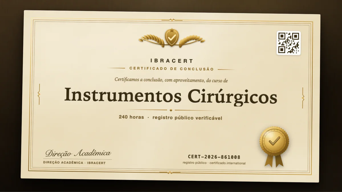 Capa do curso Instrumentos Cirúrgicos