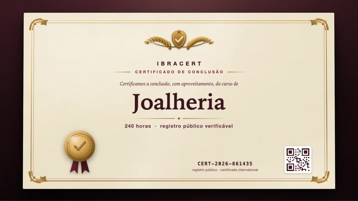 Capa do curso Joalheria