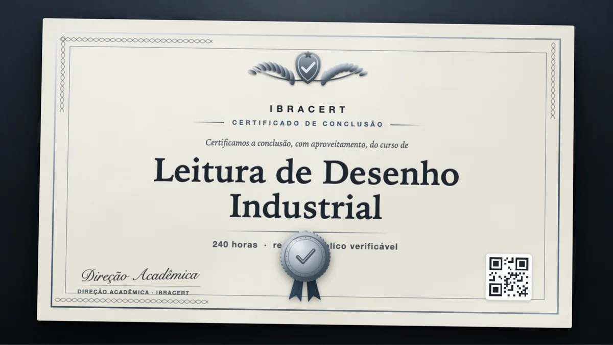 Capa do curso Leitura de Desenho Industrial