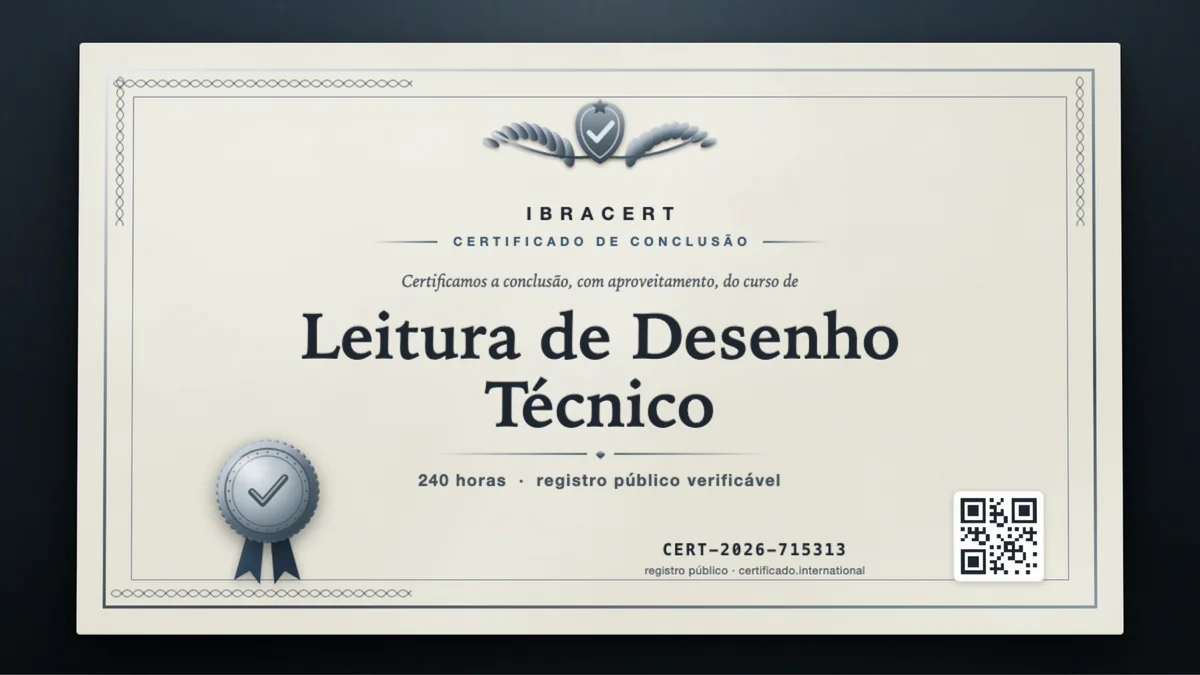 Capa do curso Leitura de Desenho Técnico