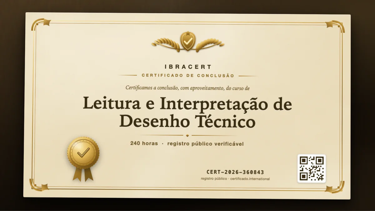 Capa do curso Leitura e Interpretação de Desenho Técnico