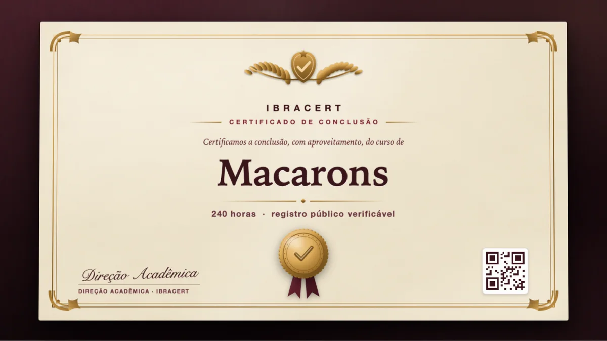 Capa do curso Macarons