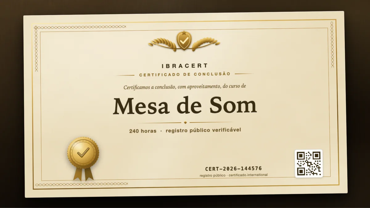 Capa do curso Mesa de Som