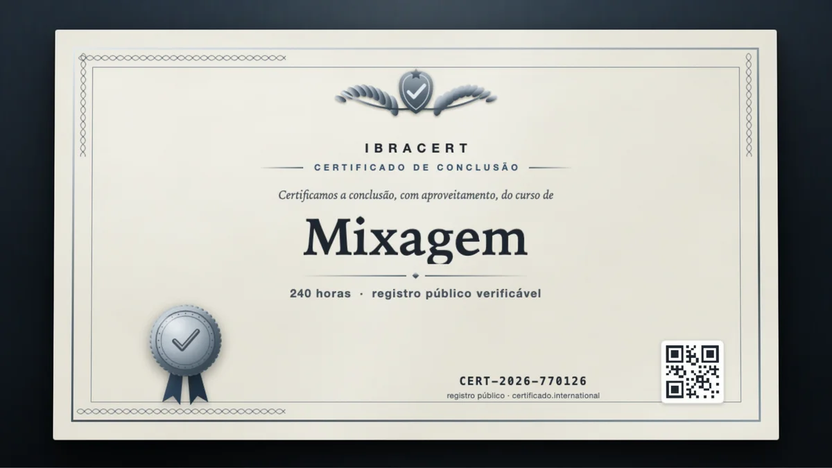 Capa do curso Mixagem