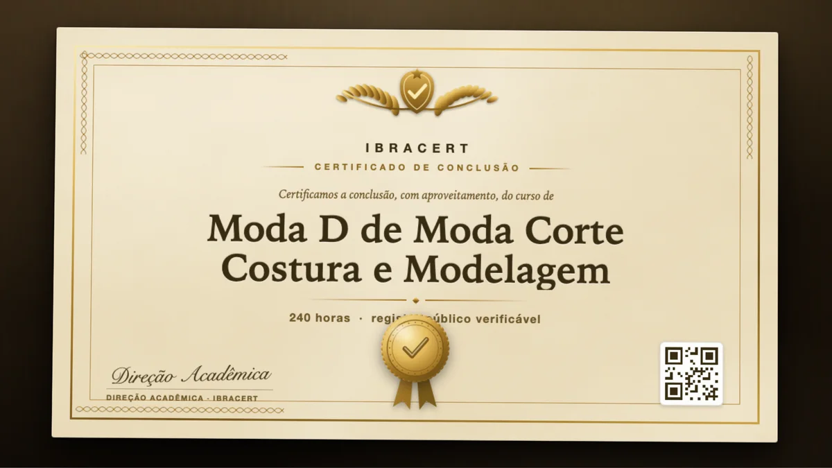 Capa do curso Moda D de Moda Corte Costura e Modelagem