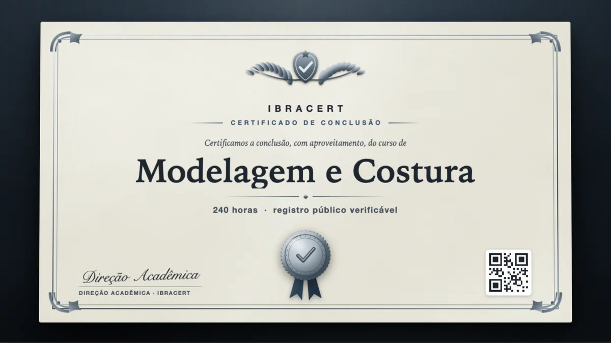 Capa do curso Modelagem e Costura