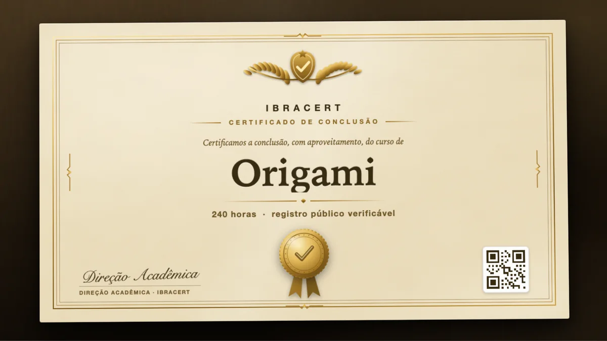 Capa do curso Origami