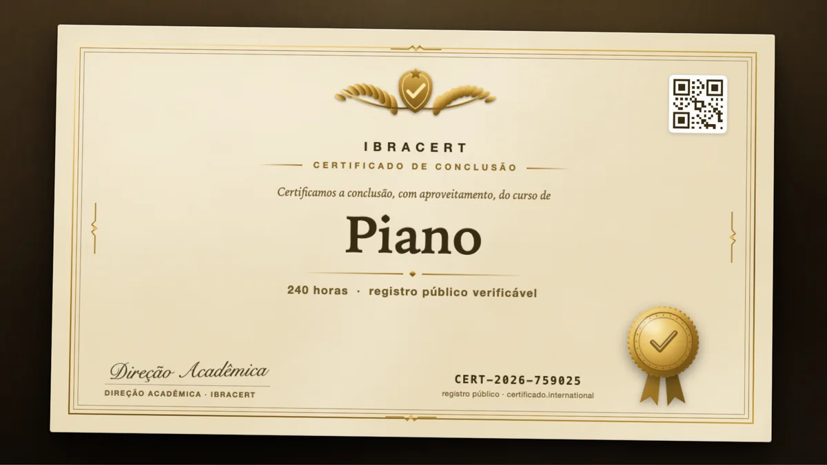 Capa do curso Piano
