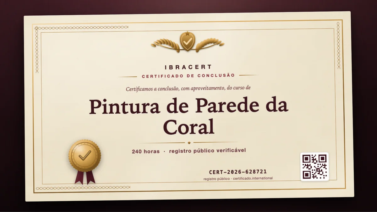 Capa do curso Pintura de Parede da Coral