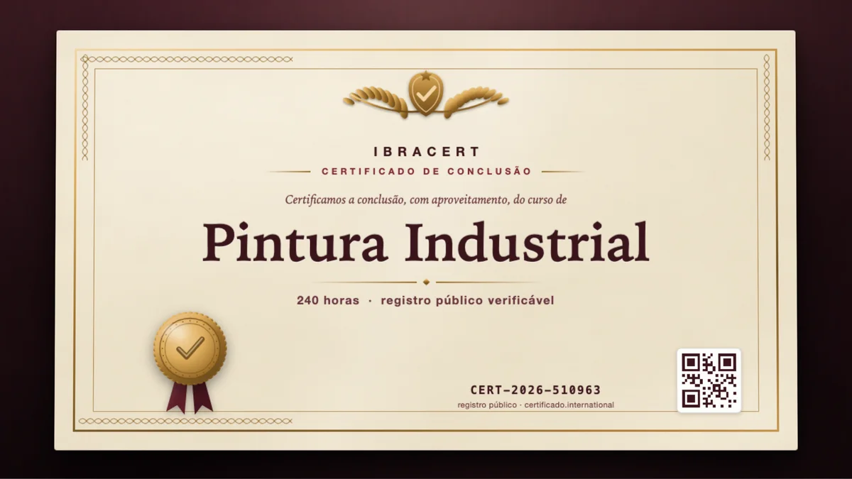 Capa do curso Pintura Industrial