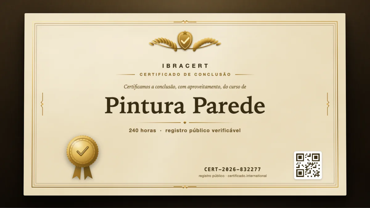 Capa do curso Pintura Parede