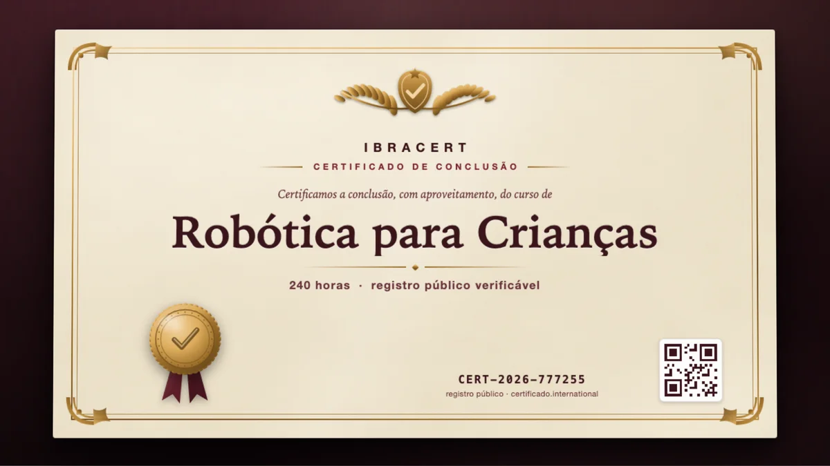 Capa do curso Robótica para Crianças
