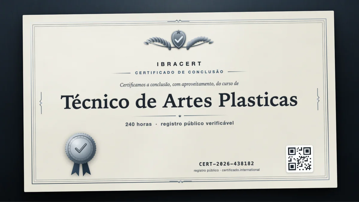 Capa do curso Técnico de Artes Plasticas