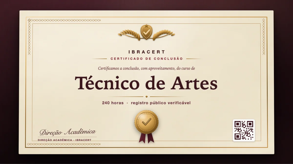 Capa do curso Técnico de Artes
