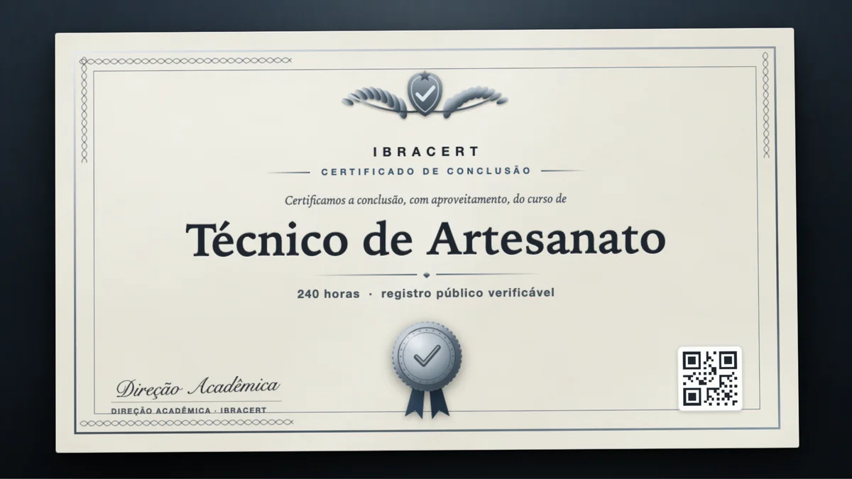 Capa do curso Técnico de Artesanato