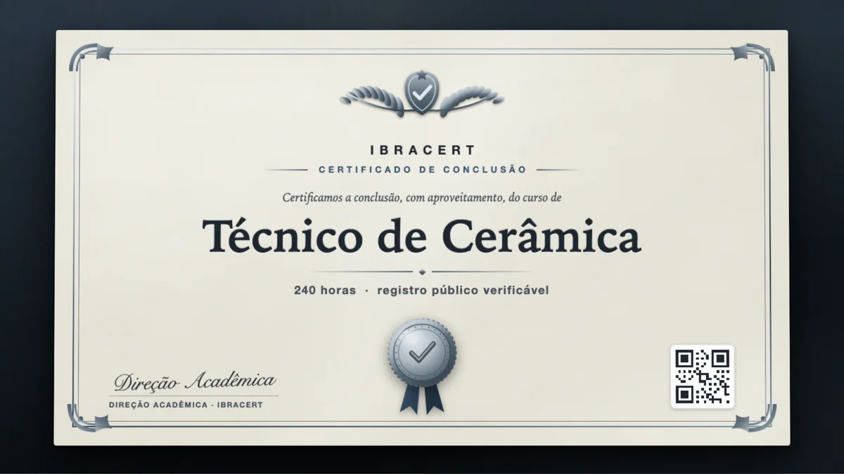 Capa do curso Técnico de Cerâmica