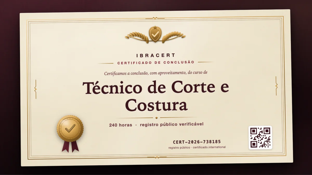 Capa do curso Técnico de Corte e Costura