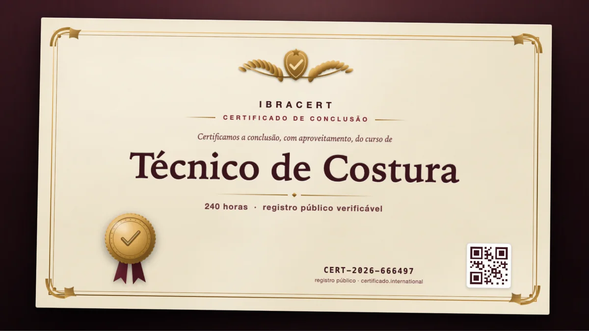 Capa do curso Técnico de Costura