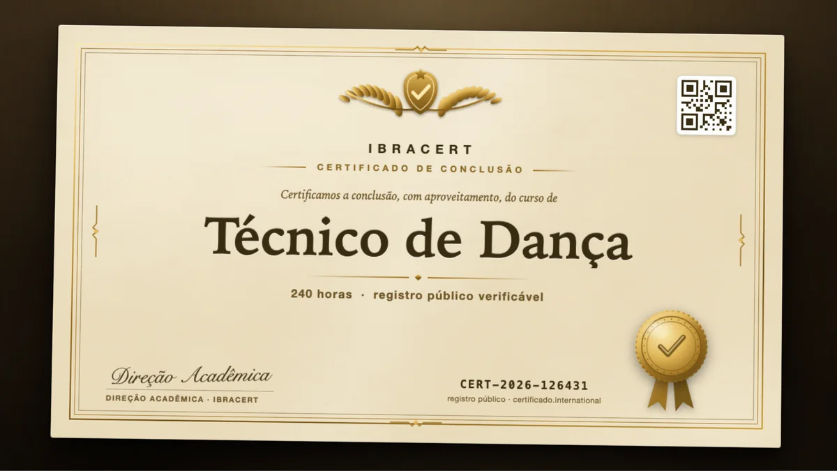 Capa do curso Técnico de Dança