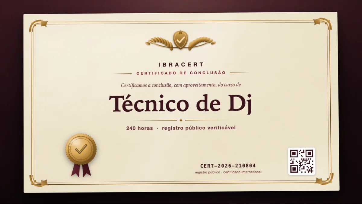 Capa do curso Técnico de Dj