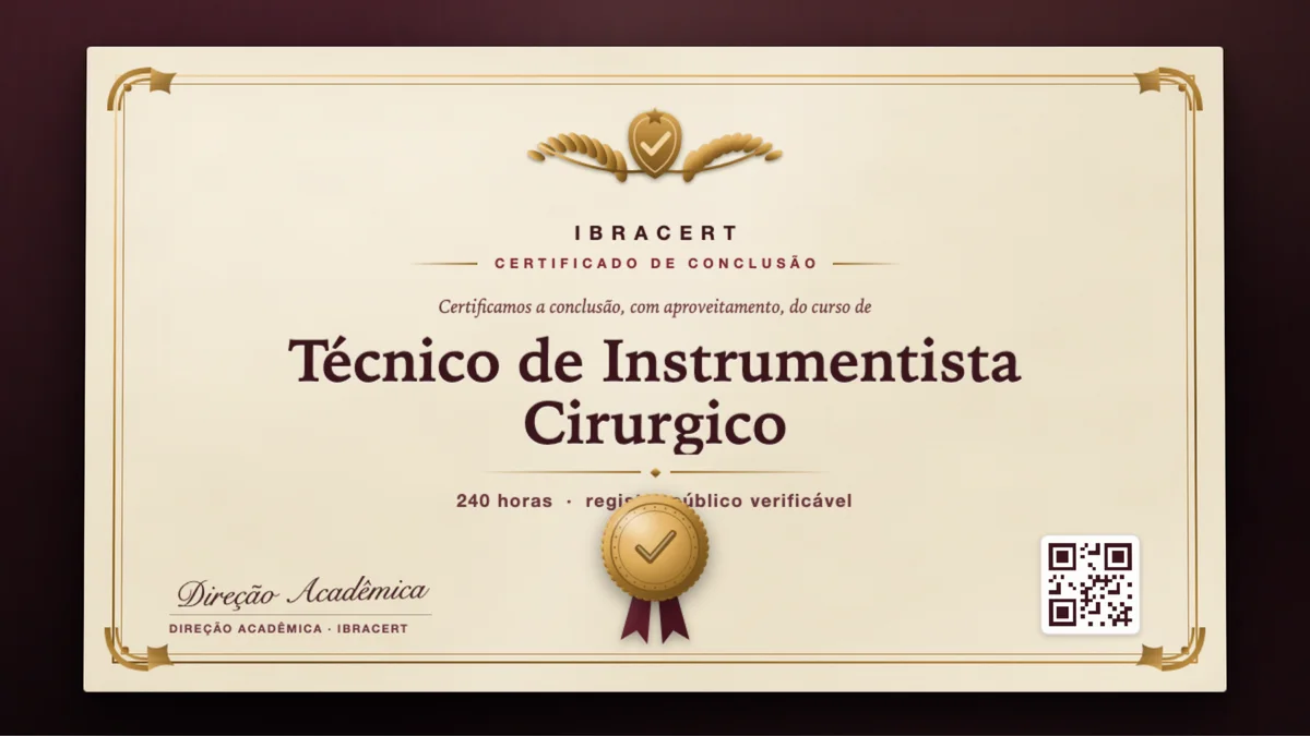 Capa do curso Técnico de Instrumentista Cirurgico