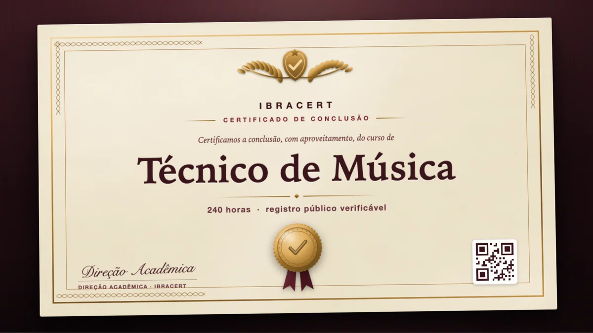 Capa do curso Técnico de Música