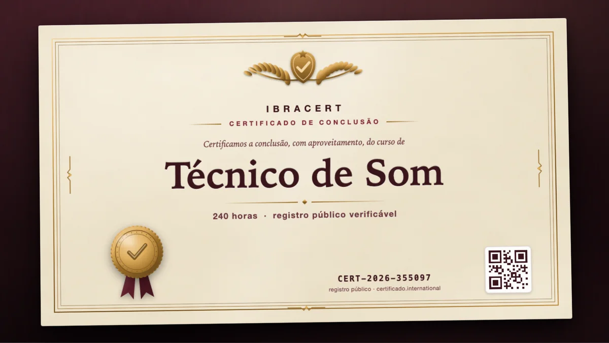 Capa do curso Técnico de Som