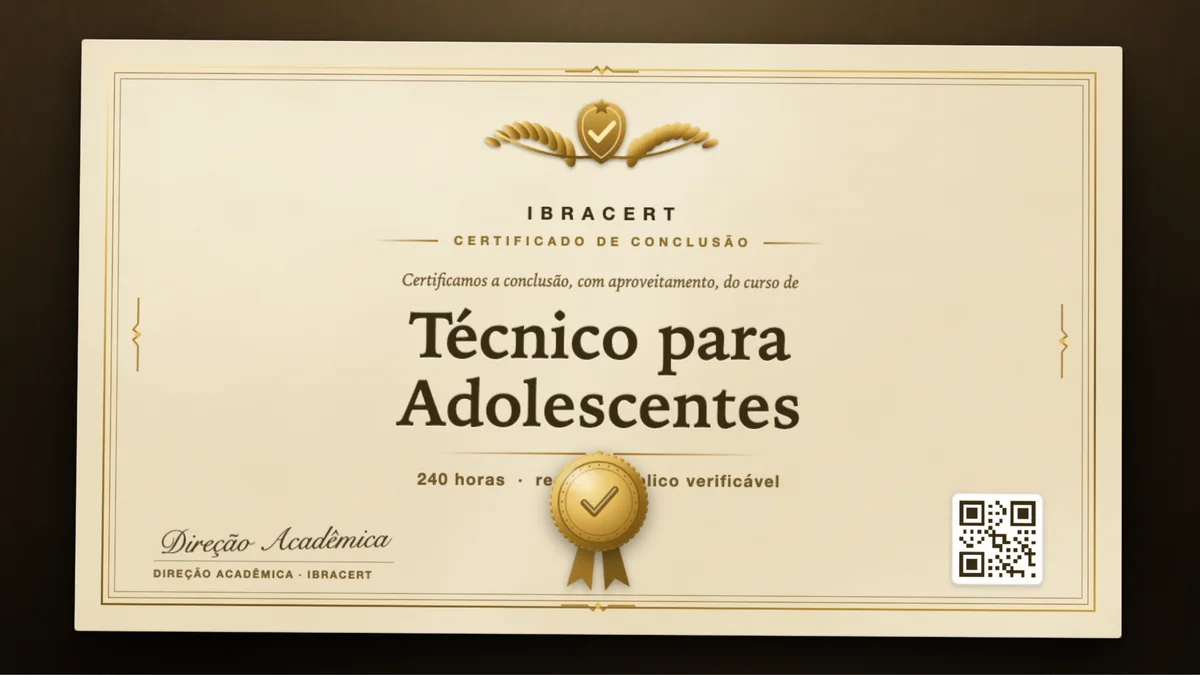 Capa do curso Técnico para Adolescentes