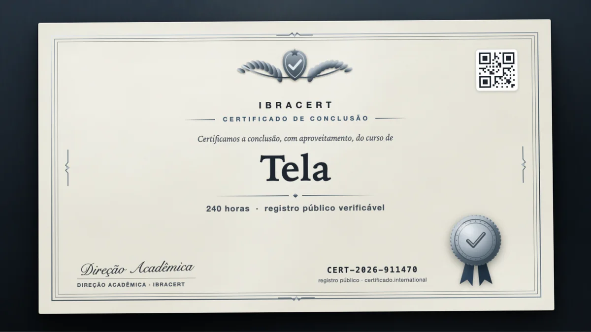 Capa do curso Tela