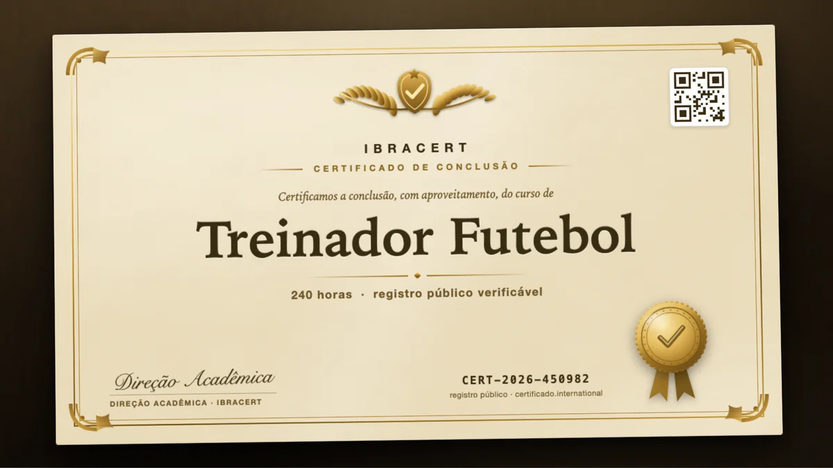 Capa do curso Treinador Futebol