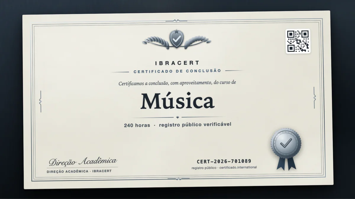 Capa do curso Música
