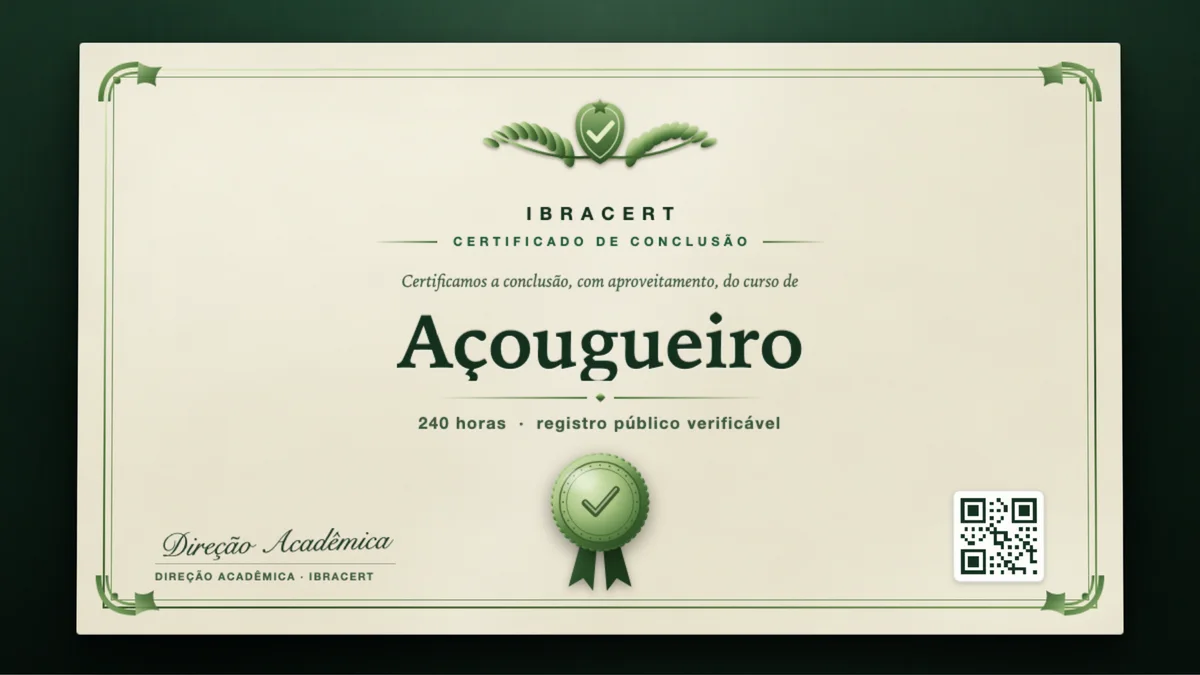 Capa do curso Açougueiro