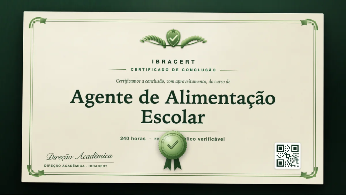 Capa do curso Agente de Alimentação Escolar