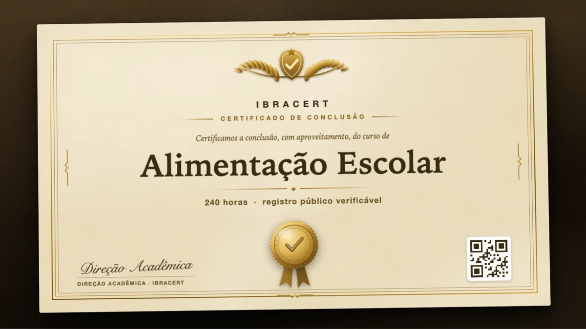 Capa do curso Alimentação Escolar