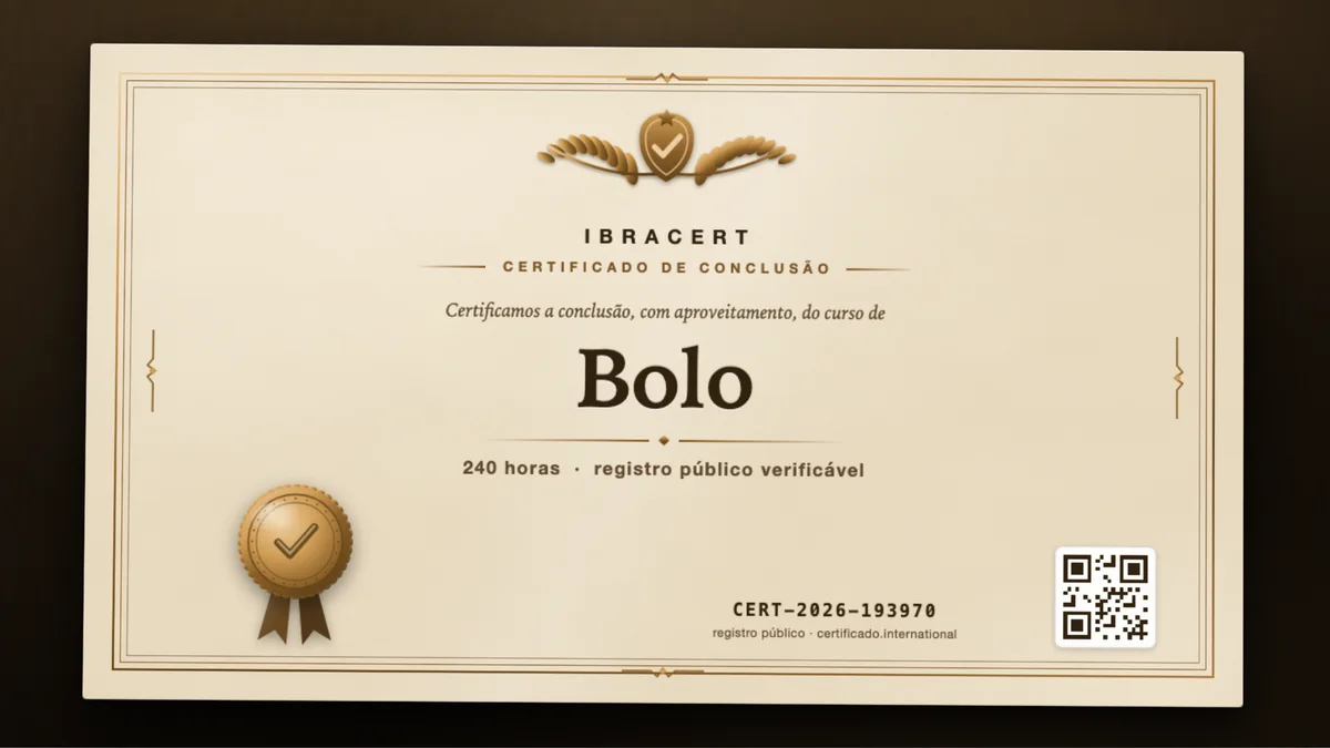 Capa do curso Bolo