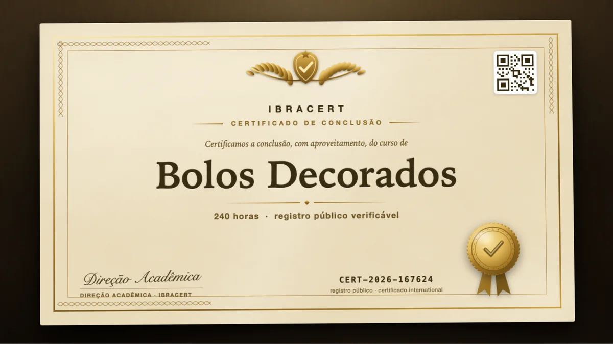 Capa do curso Bolos Decorados