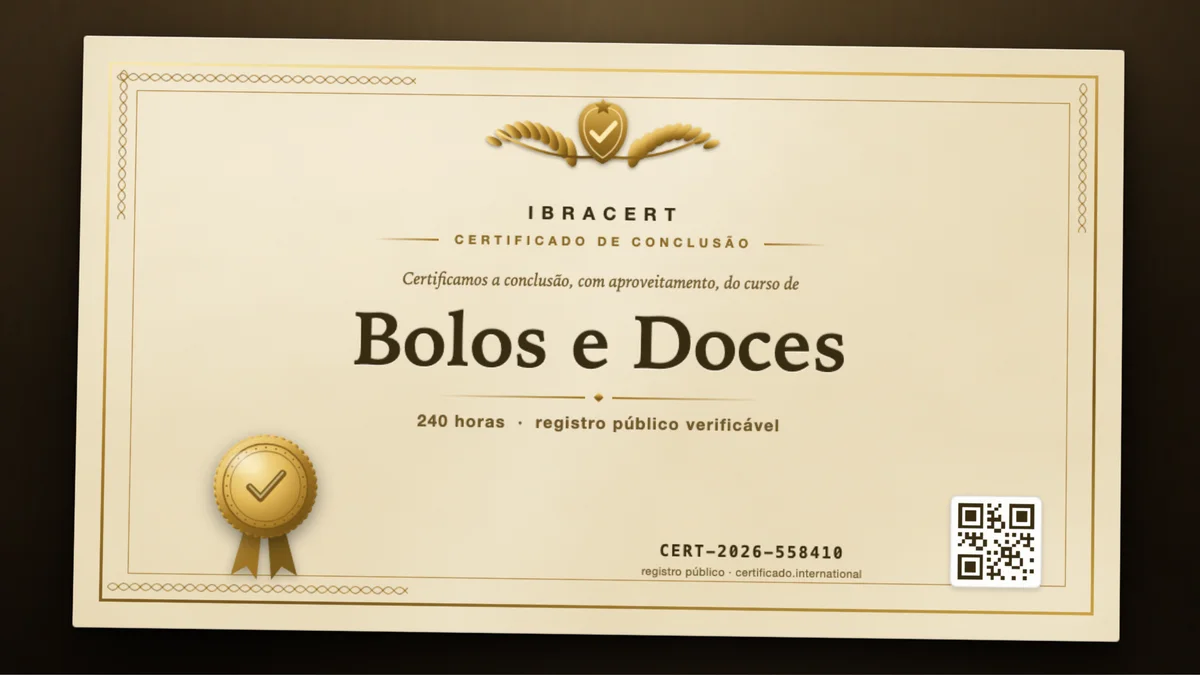 Capa do curso Bolos e Doces