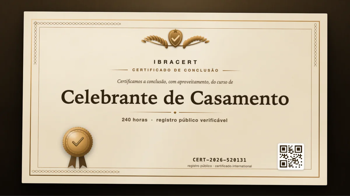 Capa do curso Celebrante de Casamento