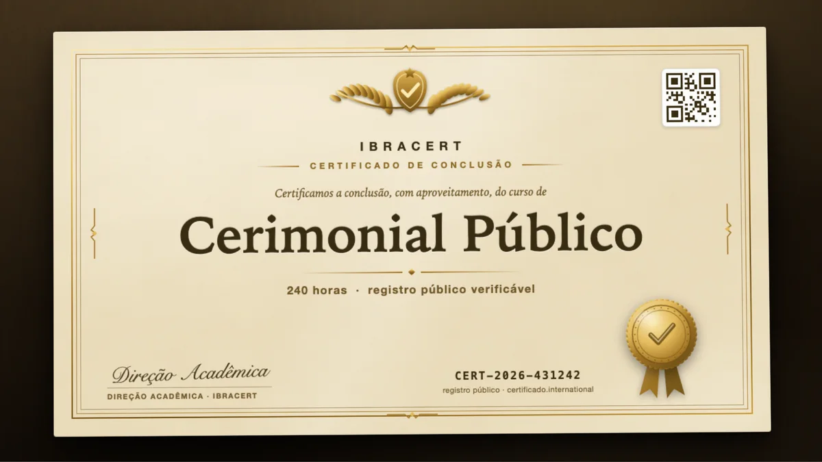Capa do curso Cerimonial Público