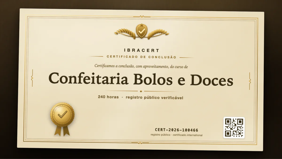 Capa do curso Confeitaria Bolos e Doces