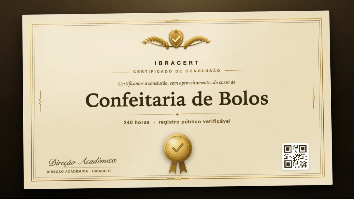 Capa do curso Confeitaria de Bolos