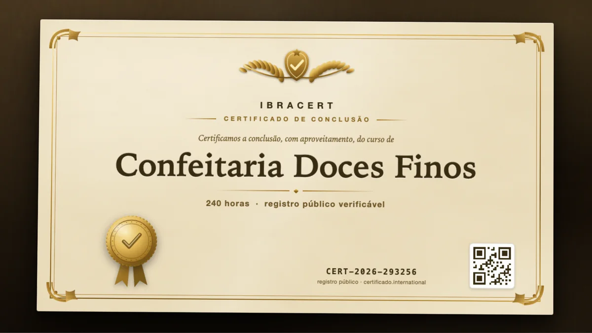 Capa do curso Confeitaria Doces Finos