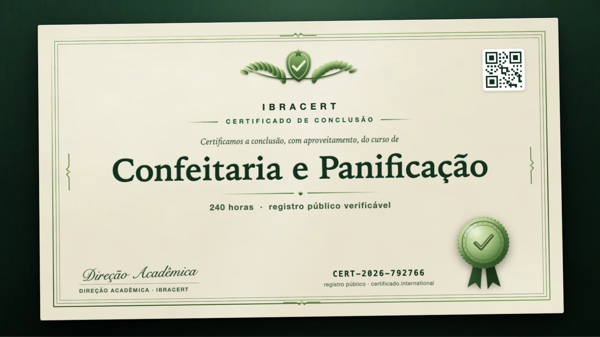 Capa do curso Confeitaria e Panificação