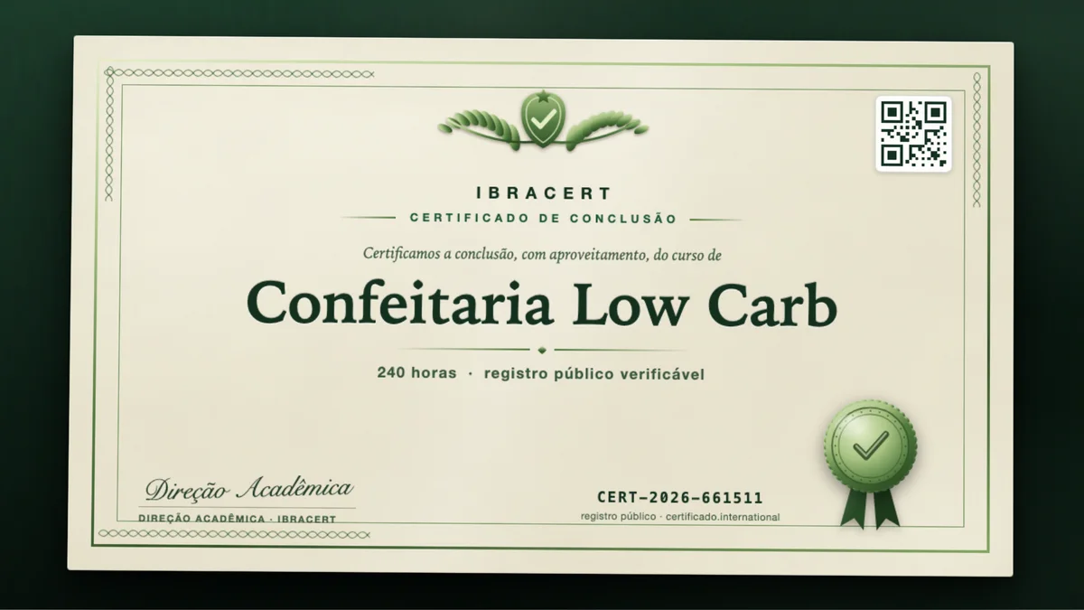 Capa do curso Confeitaria Low Carb