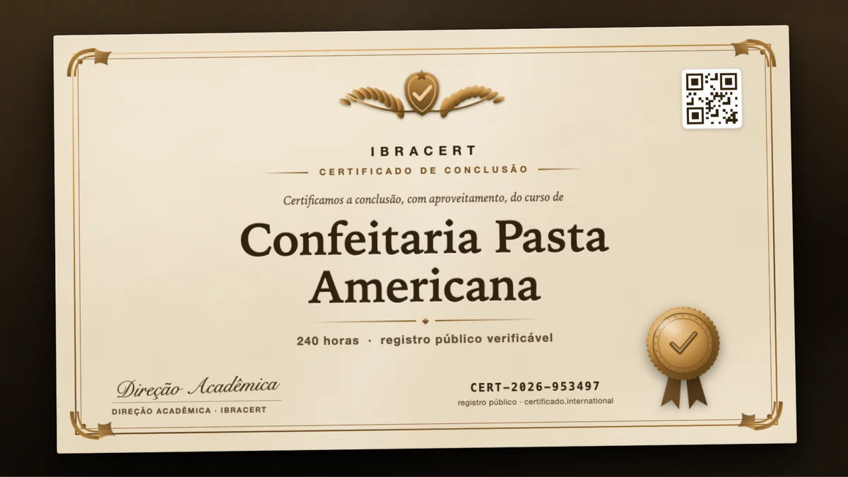 Capa do curso Confeitaria Pasta Americana